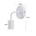 Nástěnná lampa 17 x 10 cm s kovovým držákem pro E27 žárovky, moderní styl pro ložnice a koupelny 7