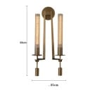 Nástenná lampa v štýle svietnika 68 x 25 cm Kov a sklo Teplé biele svetlo E27 90-260 V Zlatá moderná svietidlo do spálne aj obývacej izby 2