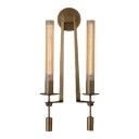 Nástěnná lampa ve stylu svícnu 68 x 25 cm Kov a sklo Teplé bílé světlo E27 90-260 V Zlatá moderní svítidlo do ložnice i obývacího pokoje 1