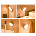 Nástenná LED lampa s pohybovým senzorom 6500K 360° otočná Nabíjacia 1200mAh USB magnetická základňa Nočné svetlo do interiéru 2