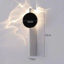 Nástenná LED lampa Teplé biele svetlo a moderný dizajn 33 x 10 x 7,5 cm Nerezová oceľ 5 W Čierna a strieborná Na chodbu aj do obývacej izby 2