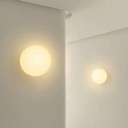 Nástenná matná guľová lampa, 12 cm, prirodzené biele svetlo 3500-5500K, mliečne biele, dizajnové LED osvetlenie do kúpeľne a obývacej izby 2