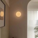 Nástenná Matná Lampa Koule Tri Odstíny Bieleho Svetla Teplá Studená i Neutrálná 18 cm Sklenená Mliečne Biela Do Obývacej Izby a Spálne 4