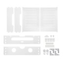 Nástěnná skříňka na router 39 x 9 x 27 cm Dřevoplastová závěsná police s dvířky Úložný box na WiFi modem 3