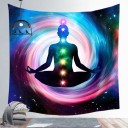 Nástěnná tapiserie s motivem meditace 3
