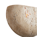 Nástěnné kamenné světlo 20 x 13 cm Přírodní kámen G9 Krémově bílá dekorace v japonském i skandinávském stylu do obývacího pokoje a ložnice 2