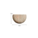 Nástěnné kamenné světlo 20 x 13 cm Přírodní kámen G9 Krémově bílá dekorace v japonském i skandinávském stylu do obývacího pokoje a ložnice 3