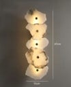 Nástenné mramorové svetlo Neutrálné biele svetlo 4000 K a unikátny päťdielny tvar 47 x 15 cm Prírodný mramor LED 18 W 90-260 V Do interiéru 2