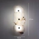 Nástenné mramorové svetlo Neutrálné biele svetlo 4000 K a unikátny trojitý tvar 37 x 15 cm Prírodný mramor LED 12 W 90-260 V Do interiéru 2