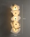 Nástenné mramorové svetlo Teplé biele svetlo 3000 K a unikátny päťdielny tvar 47 x 15 cm Prírodný mramor LED 18 W 90-260 V Do interiéru 2