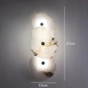 Nástenné mramorové svetlo Teplé biele svetlo 3000 K a unikátny trojitý tvar 37 x 15 cm Prírodný mramor LED 12 W 90-260 V Do interiéru 2