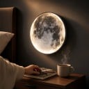 Nástěnné světlo ve tvaru měsíce 30 x 4 cm 18 W Teplé bílé světlo Pro místnosti 5–8 m² Lampa na zeď do ložnice a dětského pokoje 4