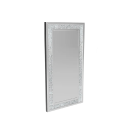 Nástěnné zrcadlo bezrámové s třpytivými křišťálovými kamínky 120 x 60 cm MDF deska a sklo Stříbrné Do ložnice i k toaletnímu stolku 1