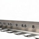 Nástěnný držák endotracheálních kanyl Délka 59 cm Tloušťka 1,2 mm Nerezová ocel 304 Stříbrný Pro veterinární kliniky Na psy a kočky 3