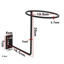 Nástenný kovový držiak na helmu kruhový držiak 13,5 cm nástenná doska lakovaný kov výška 30 cm vyloženie 16,5 cm na moto i cyklo helmy 2