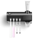 Nástenný UV sterilizátor zubných kefiek so solárnym napájaním Držiak na pastu Bezvrtáková montáž Kúpeľňový organizér 2