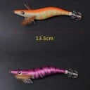 Nástrahy na olihně 10 ks 13,5 cm Svítící umělé krevety s 3D potiskem a korunou háčků V pouzdře Na mořský lov olihní a sépií 10