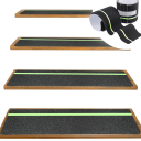 Nastro adesivo antiscivolo luminoso al buio 76 x 10 cm verde fotoluminescente per scale e pavimenti 1