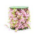 Nastro con rose e perle 3 cm x 2 m Nastro decorativo in pizzo Decorazioni per matrimoni vintage Nastro elegante per regali Nastro in tessuto decorativo 1