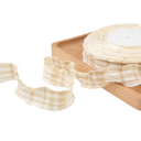 Nastro decorativo a quadretti 2,5 cm lunghezza 91 cm Nastro in tessuto di cotone e poliestere con bordo ondulato Bordo decorativo per cucire decorazioni 7