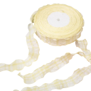 Nastro decorativo a quadretti 2,5 cm lunghezza 91 cm Nastro in tessuto di cotone e poliestere con bordo ondulato Bordo decorativo per cucire 6