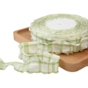 Nastro decorativo a quadretti 2,5 cm lunghezza 91 cm Nastro in tessuto di cotone e poliestere con bordo ondulato Bordo decorativo per cucire 5