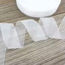 Nastro decorativo bianco trasparente 12 mm 46 m Organza fine Nastri per regali Decorazione floreale Creazione creativa Addobbi per matrimoni 2