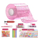 Nastro di adesivo biadesivo in nano-gel gonfiabile 1 m x 5 cm nastro colorato impermeabile estensibile con glitter e accessori 6