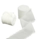 Nastro di Chiffon Sfilacciato 4 cm x 5 m Nastro per Matrimoni Decorazione Vintage Fai da Te Nastro di Tessuto Sottile Creazione 3