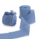 Nastro di Chiffon Sfilacciato 4 cm x 5 m Nastro per Matrimoni Decorazione Vintage Fai da Te Nastro di Tessuto Sottile Creazione Creativa 5