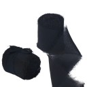 Nastro di Chiffon Sfilacciato 4 cm x 5 m Nastro per Matrimoni Decorazione Vintage Fai da Te Nastro di Tessuto Sottile Creazione Creativa 2