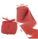 Nastro di Chiffon Sfilacciato 4 cm x 5 m Nastro per Matrimoni Decorazione Vintage Fai da Te Nastro di Tessuto Sottile Creazione 23