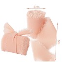 Nastro di Chiffon Sfilacciato 4 cm x 5 m Nastro per Matrimoni Decorazione Vintage Fai da Te Nastro di Tessuto Sottile Creazione 30