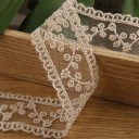 Nastro di pizzo ricamato 3,5 cm x 182 cm Nastro decorativo in pizzo Nastro in pizzo ricamato in poliestere per cucire decorazioni nuziali creazioni e abbellimenti 13