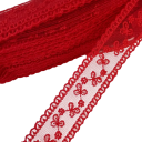 Nastro di pizzo ricamato 3,5 cm x 182 cm Nastro decorativo in pizzo ricamato Nastro in pizzo di poliestere per cucire decorazioni 1