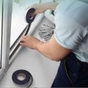 Nastro di tenuta in schiuma per finestre e porte 2 rotoli da 2 m Larghezza 15 mm Spessore 10 mm Autoadesivo Nero Protezione contro le correnti d'aria 2