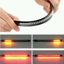 Nastro flessibile LED per freni moto 12 V con 48 LED Retro adesivo Dimensioni 20,5 x 1,3 x 0,8 cm Cavo di circa 50 cm Gomma e plastica 4