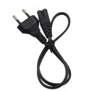 Nätadapterkabel 63 cm Eurokontakt och tvåstifts IEC C7-kontakt För enheter med åttakantig ingång PVC-isolering Svart 4