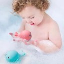 Naťahovacia vodná hračka farebná veľryba Plávacia hračka bez batérií do vane alebo bazénu pre deti 1