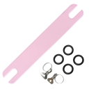 Natural Bamboo Footrest 50 x 8 x 2 cm for Children's High Chair with Non-Slip Rubber Pads and Cutouts 6 x 2.5 cm 9