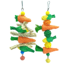 Natural Chew Toy for Rodents 24.5 x 10 cm Rope with Fruit Additions Chewing Toy Cage Decoration for Rodents 1
