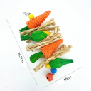 Natural Chew Toy for Rodents 24.5 x 10 cm Rope with Fruit Additions Chewing Toy Cage Decoration for Rodents 3