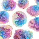 Natural Coated Crystal Stone Irregular Shape 3.5–6 cm Coloured Surface Decorative Mineral for Interior and Collection 2