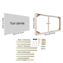 Natural Wooden Photo Frame 30 x 60 cm Frame for Canvas 40 x 80 cm Hanging Frame for Photographs Posters Art DIY Assembly Decoration 2