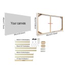 Natural Wooden Photo Frame 40 x 80 cm Frame for Canvas 45 x 85 cm Hanging Frame for Photographs Posters Art DIY Assembly Decoration 2