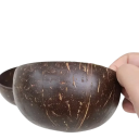 Naturlig kokosskål med ske Diameter 12-15 cm Højde 4,5-6,5 cm Håndlavet kokosskål Øko køkkenudstyr Dekoration 2