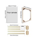 Natuurlijke houten fotolijst 40 x 50 cm Lijst voor doek 45 x 55 cm Hangende lijst voor foto's en schilderijen DIY montage wanddecoratie 2