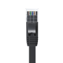 Nätverks Ethernet-kabel Cat6 RJ45 platt 2 m UTP LAN patch cord 250 MHz svart för anslutning av dator, router och switch-enheter 3