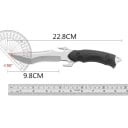 Navaja militar de bolsillo de acero inoxidable de 22,8 cm con funda, hoja combinada de doble filo, cuchillo de supervivencia para exteriores, cuchillo 2