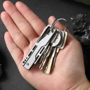 Navaja plegable de titanio con mosquetón, hoja de acero inoxidable de 12 cm, navaja de bolsillo EDC para exteriores, camping, senderismo, viajes 3